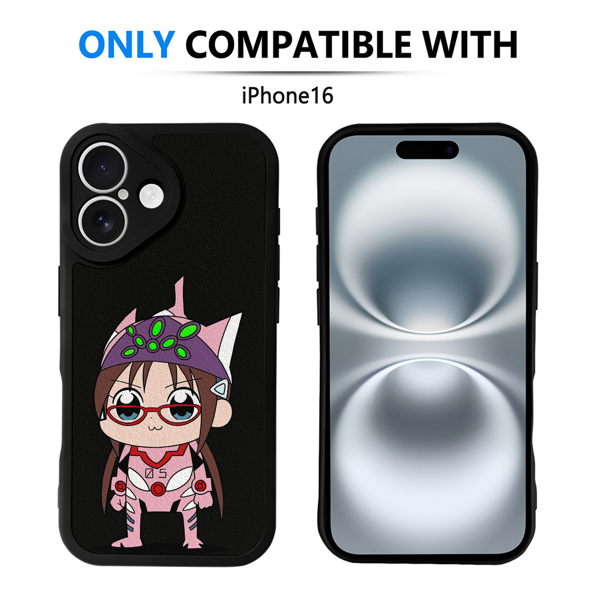 （画像用） EVA 新世紀エヴァンゲリオン 【iPhone 16シリーズ対応】シリコンスマホケース（レザー調） 材質：シリコン